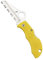 Spyderco Manbug Salt leichtes 11,2 cm faltbares Universal-Taschenmesser mit 4,8 cm H-1 hohlgeschliffener Klinge und gelbem FRN-Griff – SpyderEdge – MYLS