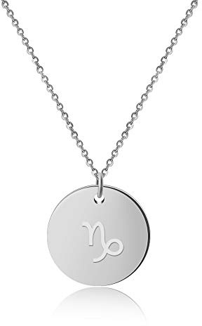 Good.Design® Collana da donna con segno zodiacale (oroscopio) gioielli segno zodiacale per donna, metallo, onice, Metallo, Onice
