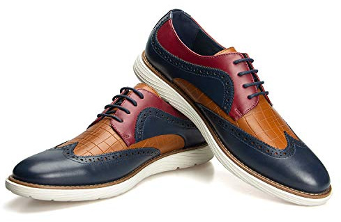 JITAI Hommes Chaussures Oxford Chaussures Casual Chaussures À Lacets Légères pour Hommes Mode, multicolore-04, 41 EU (8 UK)