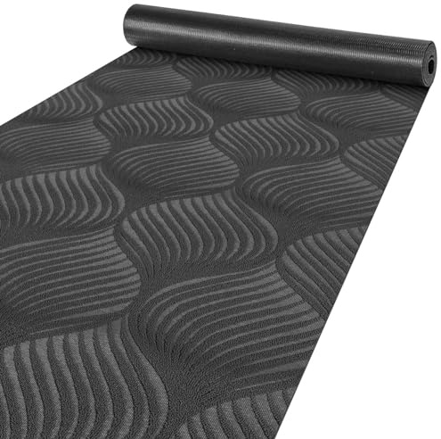 ANRO Läufer Flur Teppich Läufer Küchenläufer Küchenteppich Teppich Velours rutschfest waschbar für Flur, Schlafzimmer, Wohnzimmer, Küche Baker Grau 67 x 200cm