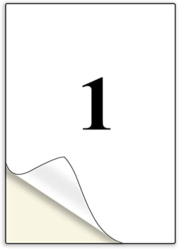 A4 Etiqueta Adhesiva Blanca Pegatina,NefLaca 50 hojas 1 por hoja 210x 297mm