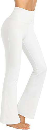 Promover Pantalon de Yoga Femme Stretch Taille Haute Leggings Sport pour Femmes Long Bootcut Flared Confortable