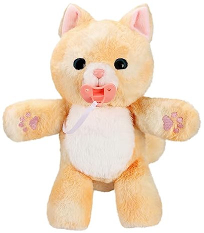Little Live Pets Cozy Dozys Ginger The Pet Cat Toy, Interactive Plush Electronic Cat with 25+ Sounds, Soft Bedtime Kitty Toys for Kids of Ages 4+