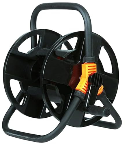 Didiseaon Garden Hose Reel Holder for Car Wash and Watering Compact Design Holds Up to Meters Angled Connection to Prevent Kinking Easy Installation for Garden Use
