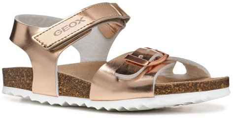 Geox J Adriel Girl C Sandal, Rose Gold, 28 EU