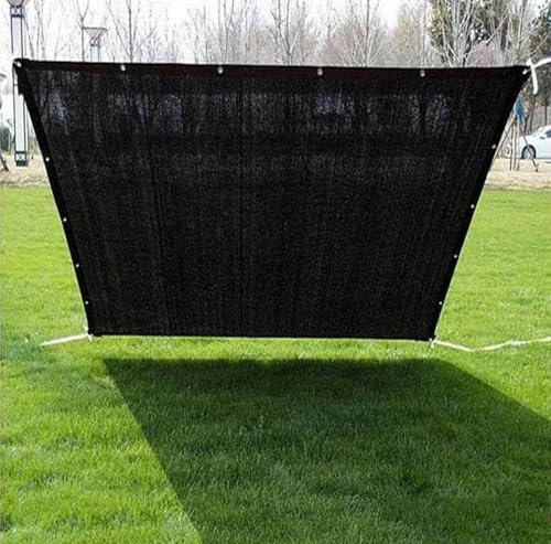 Cubierta para pérgola toldo vela de jardín sombreado malla transpirable tejido solar aislamiento térmico sombra exterior / planta / flores / protección del patio, negro, 6 x 6 m