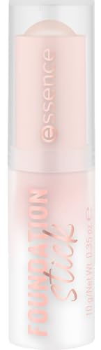 essence FOUNDATION stick, Nr. 140, Nude, pflegend, abdeckend, weichzeichnend, natürlich, vegan, ölfrei, ohne Konservierungsstoffe, ohne Parabene, 3er Pack (3x10g)