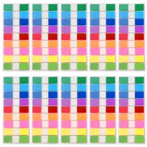 Leucasa 1800 Pièces Marque Page Adhesif 9 Couleurs Feuillets Autocollants Morandi Sticky Notes pour la Lecture, l'Écriture, l'Étude, le bureau, l'École, l'Agenda Memo
