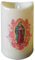 yeeplant Vela LED sin llama de Jesús con diseño de Guadalupe Virgen María, luz amarilla cálida para decoración religiosa y de iglesia