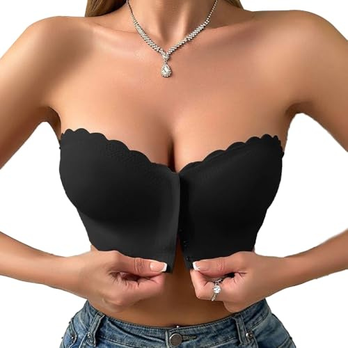 XFSRG Sujetador Mujer Invisible Push Up Sin Tirantes Sujetador Sexy Básico para Mujer