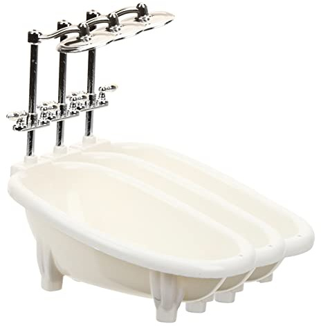 FELTECHELECTR 3pcs Miniature Bathtub for Doll House Furniture Mini Bathroom Accessories for DIY Micro Landscape Decoration Mini House Enthusiasts