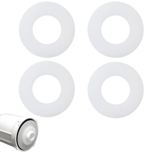 4 Stück WC Spülkasten Dichtung aus Weißem Silikon, Ersatz Heberglockendichtung 63 x 33 x 2 mm, Kompatibel mit Geberit 816.418.00.1 für Spülkasten Langlebig Flexibel und Wasserdicht