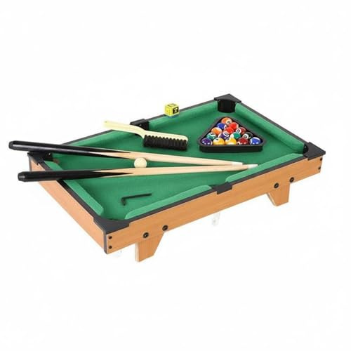 Ronyme Billard de Table Enfant Table Miniature Jeu de Billiard Portable Set Complet avec Queues Boules Triangle et Craies Construction en MDF et Flanelle