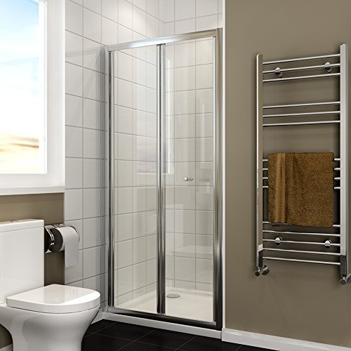 ELEGANT 860mm Bifold Shower Enclosure Reversible Folding Shower Cubicle Door