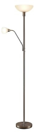 Lindby Lámpara de pie Jost (Moderno) en Gris hecho Metal e.o. para Salón & Comedor (2 llamas, E27) lámpara