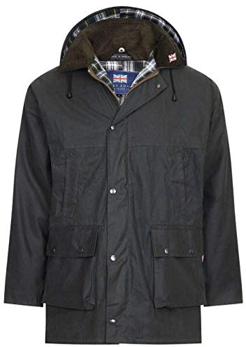 Nicky Adams Countrywear Waterproof Padded Waxed Jacket | Quilted | Hunting, Shooting, Fishing | Unisex Country Clothing | Farmers, Horse, Equestrian Riding | Made in UK