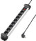 sygonix SY-4538258 Steckdosenleiste 8fach Schwarz, Silber Schutzkontakt 1 St.