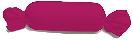 Dukal | Bezug für Nackenrolle | 15 x 40 cm | aus hochwertigem DOPPEL-Jersey | 100% Baumwolle | Farbe: fuchsia