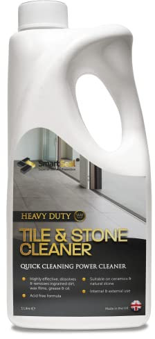 Smartseal Heavy Duty Tile Cleaner & Stone Cleaner - Powerful Bathroom Tile Cleaner to Remove Tough Stains on Grout, Tiles & Stone Surfaces - Premium Tile Floor Cleaner & Stones Floor Cleaner (1 Litre)