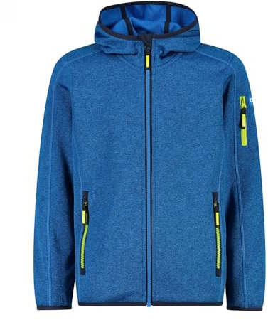 CMP Unisex Kinder Strickjacke mit Fester Kapuze, River-Darker, 104