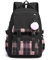 College Campus Schoolbag Weibliche Koreanische Version Schule Rucksack Belastung Linderung Mädchen Schultasche Junior Schulter Rucksack Reiner Farbeinkaufsrucksack (Schwarz)