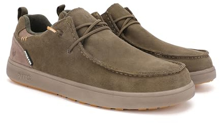 WALK IN PITAS | ARAL | Mocassins pour Homme | Chaussures Bateau pour l'hiver | Baskets d'hiver | Sneakers | Botte d'hiver | Chaussure sans Lacets | Chaussure Walkinpitas | Kaki 46