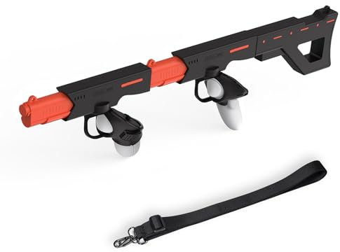 LICHIFIT Magnetic VR Machine Gun/Pistol Model Controller Holder for Meta Quest 3S / Quest 3 Handle Quick Release Gunstock Bracket Stand for Oculus Quest 3S Shooting Game Accessories