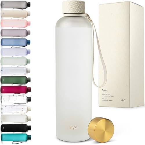 KIVY Gourde de 1 l - Convient pour les boissons gazeuses et anti-fuite