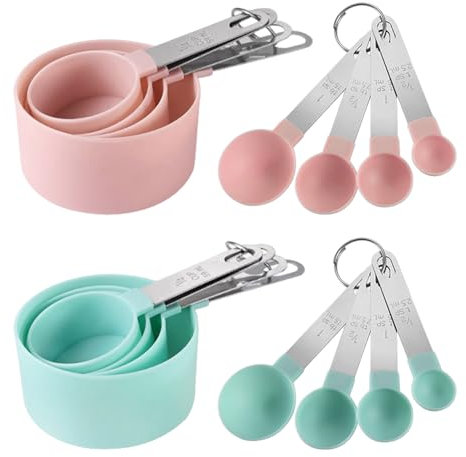 16 Cucharas Medidoras Con Mango De Acero Inoxidable, Utensilios De Cocina, Cucharas Medidoras Graduadas, Accesorios Para Hornear, Herramientas Medidoras Para Hornear