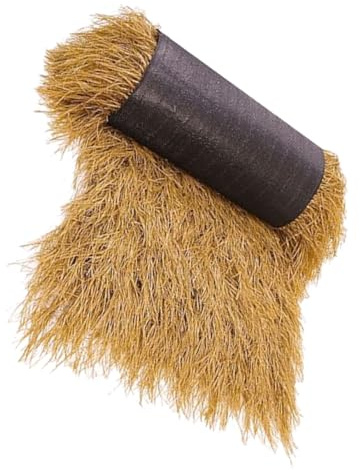 BESPORTBLE Toiture Décorative en Chaume Artificiel 16 Cm Jaune Paille 1x0,5 m pour Jardin Et Terrasse, Faux Toit De Chaume Simulé, Décoration Extérieure Résistante Aux UV