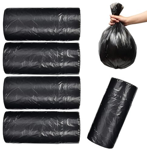 150 sacchetti per la spazzatura piccoli da 10 l, neri, piccoli sacchetti per la spazzatura a pedale, per auto, ufficio, bagno, camera da letto (adatti per bidoni da 0,8, 1,5, 1,2 galloni)