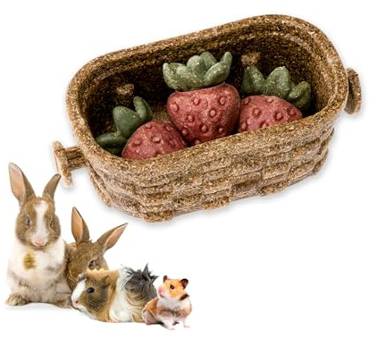 Ferplast Natural Snack for Rodents, Hamsters, Guinea Pigs and Rabbits, Promotes Dental Hygiene, Stimulates Play and Offers Taste and Well-Being, Strawberry shaped