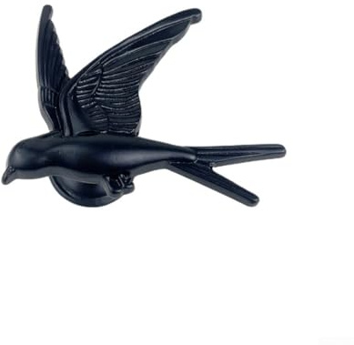 Bouton de meuble avec motif oiseau en alliage de zinc, résistant et plaqué, destiné aux portes et tiroirs de meubles pour enfants (noir)