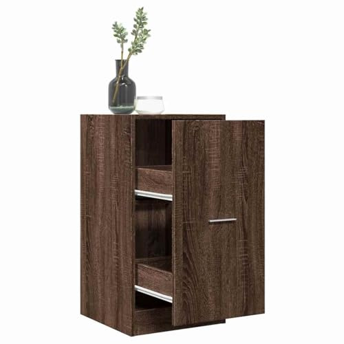 Mokuyary Armario farmacéutico marrón efecto roble 40 x 41 x 77,5 cm de material de madera para medicamentos