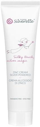 Silverette La Crema Protectora para Pañales, Crema con óxido de zinc, manteca de karité y vitamina E, Calmante y protectora, Dermatológicamente probada, Fabricada en Italia, 100 ml