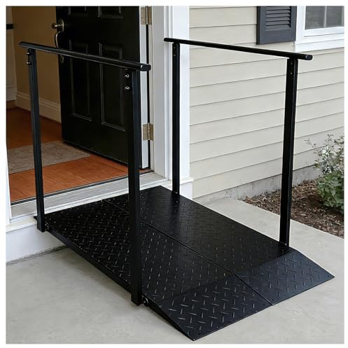 Rampa para Silla de Ruedas con Barandillas 454kg Capacidad
