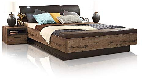 moebel-eins JESOLO Bettanlage 180x200 cm inkl. Bettbank, Material Dekorspanplatte, schlammeichefarbig