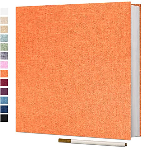 Vienrose Album Foto Autoadesivo Fotos 10X15 Memories Album Portafoto Pagine Bianche e Copertina in Lino Regali Nozze Natale Valentino Regalo di Anniversario Compleanno per bambini