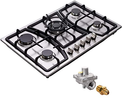 30 Inch Gas Cooktop LPG/NG Convertible Gas Burner Stainless Steel Gas Hob Built-In Gas Cooktop DM527-SA03Z Gas Stovetop