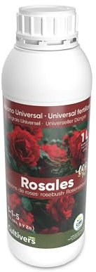 CULTIVERS Concime Biologico Rosales 1 L. Fertilizzante Liquido Foglie più Verdi, Maggiore fioritura e intensifica Il Colore con macronutrienti e micronutrienti. 100% Biologico