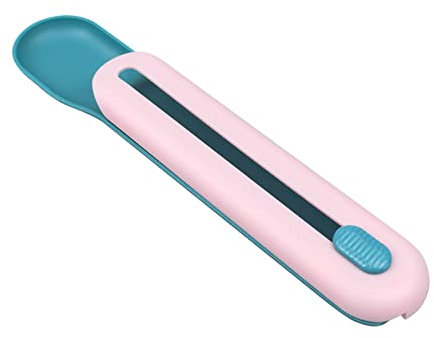 FuninCrea Lickable Cat Treats Spoon, Cat Strip Squeeze Spoon for Lickable Cat Liquid Snacks Feeding Spoon for Wet Treats Suitable for Dogs and Cats (Pink)
