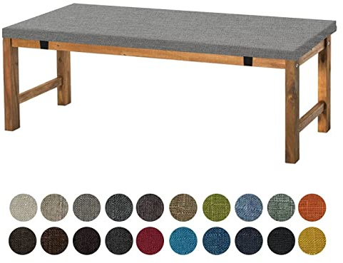 Aselbia Coussin pour Banc de Jardin 70 x 30 x 5 cm antidérapant，pour intérieur ou extérieur，1, 2 ou 3 Places，Gris foncé