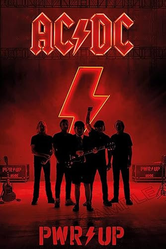 AC/DC Poster Vintage Rock Band Power Up Heavy Metal Photo Wall Art Picture A4