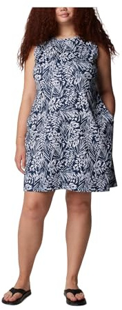 Columbia Women's Freezer Tank Dress, Collegiate Navy Serenoa Tonal, 3X