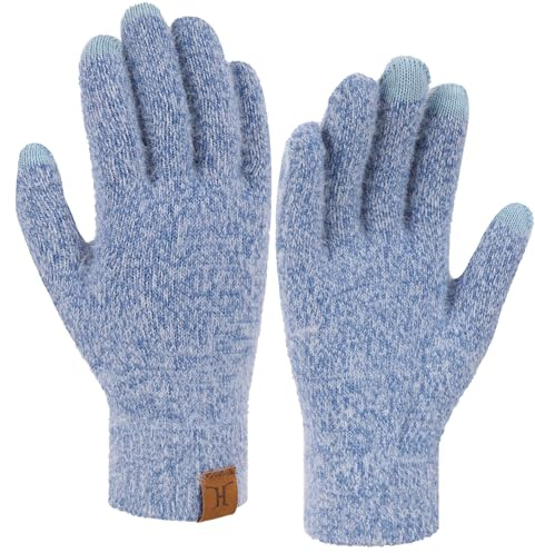Bequemer Laden Mujeres Invierno Guantes Termicos Tactiles de Punto para Clima Frío Guantes Trabajo Esqui Running Regalo Mujer