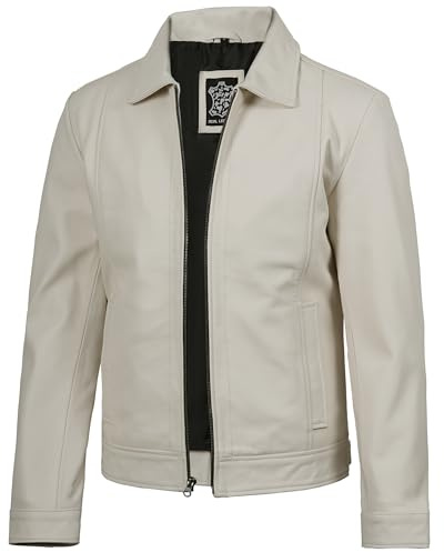 fjackets Jose Leather Jacket Off White | [1124092] S