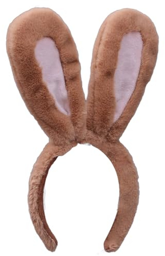 Uozonit Diadema de orejas de conejo, diadema de orejas de conejo, adorable diadema de orejas de conejo, pieza de cabeza de animal de felpa para mujeres, niñas, niños y hombres