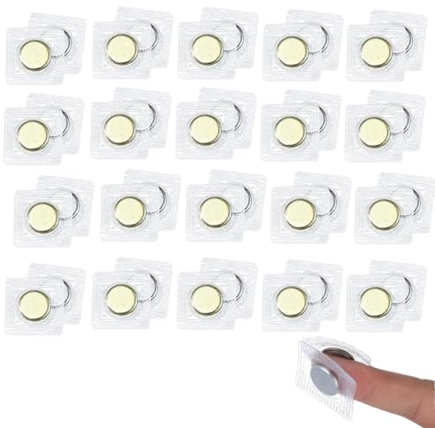 BOBOZHONG 20 Pairs Magnetic Snap for Sewing - Invisible Hidden Sew in PVC Purse Closure Fastener, Round Tight Magnet Buttons for Bags, Handbag, Clothing Clasp (15mm, DIY Craft Sewing Accessories)