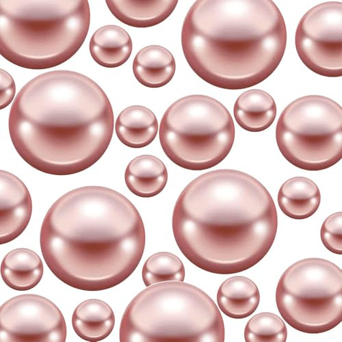 202Pcs Floating Pearls for Vases Filler, 20/14/10mm No Hole Round Pearl Beads for Vase Centerpieces Table Wedding Home Decor, 1000 Transparent Beads, Blue