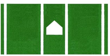 SHENJMAI Baseball-Schlagmatte Batting Cage Mat Schlagmatte Tragbare Anti-Rutsch-Pitching-Übungsmatte Pitcher-Schlagtrainingsmatte Softball-Schlag-Baseballmatte(Green)